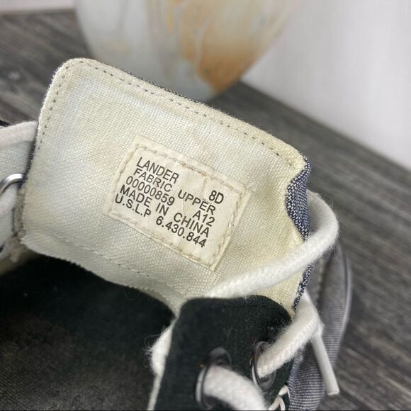 Ralph Lauren Polo Lander Men’s Blue & White TopSider Boat Shoes 8